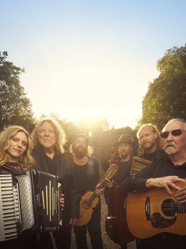 ROBERT PLANT with SAVING GRACE and SUZI DIAN card