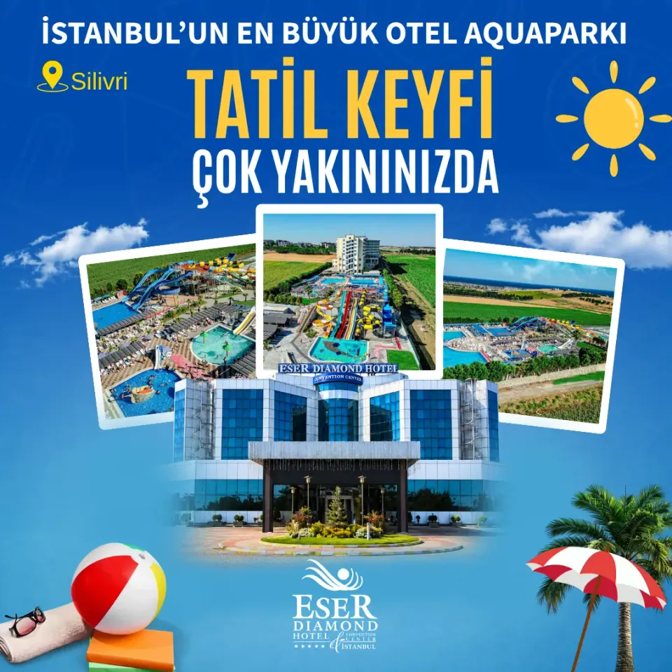 Silivri Eser Diamond Hotel’de  Konaklama + Aquapark thumbnail