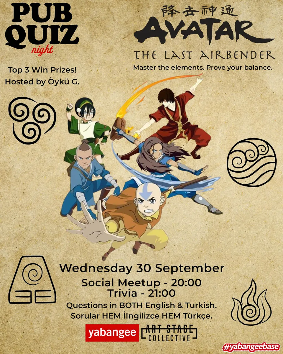 Avatar the Last Airbender Quiz: Questions in both English & Turkish card