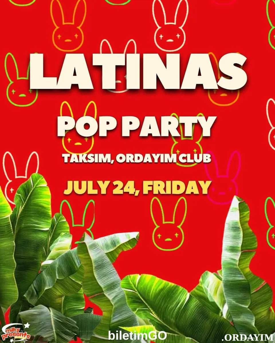 LATINAS POP PARTY card