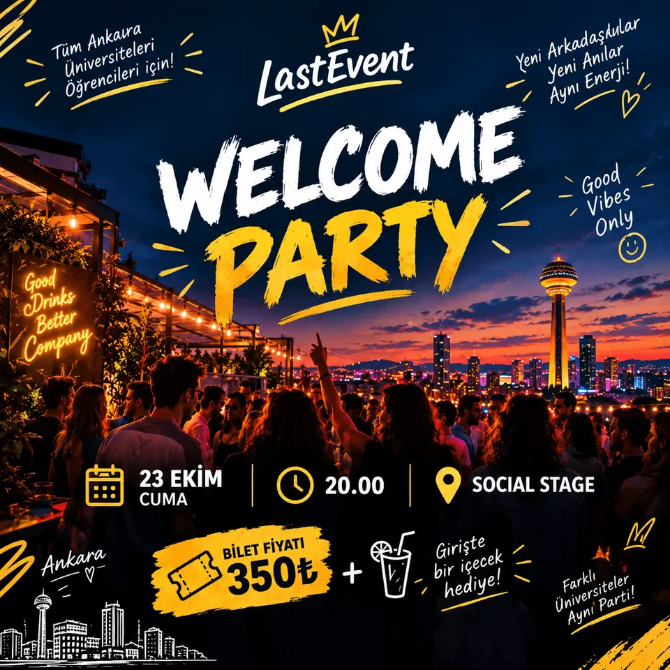 Ankara Welcome Party card