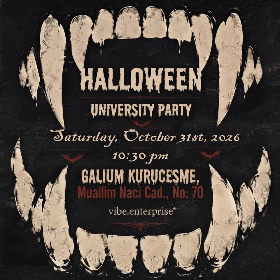 GALIUM UNIVERSITY HALLOWEEN PARTY card