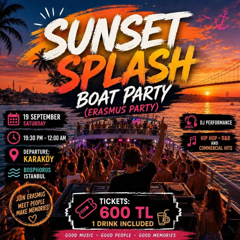 SUNSET SPLASH BOAT PARTY card