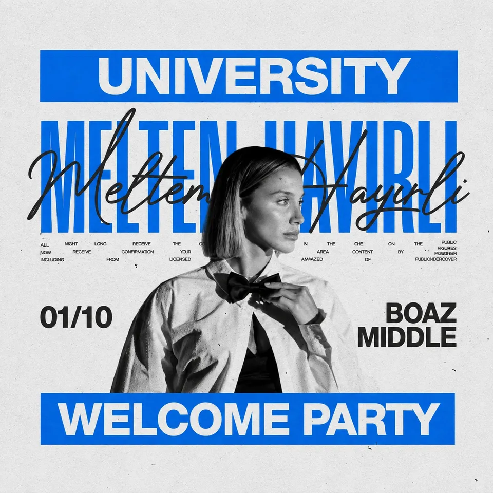 WELCOME PARTY card
