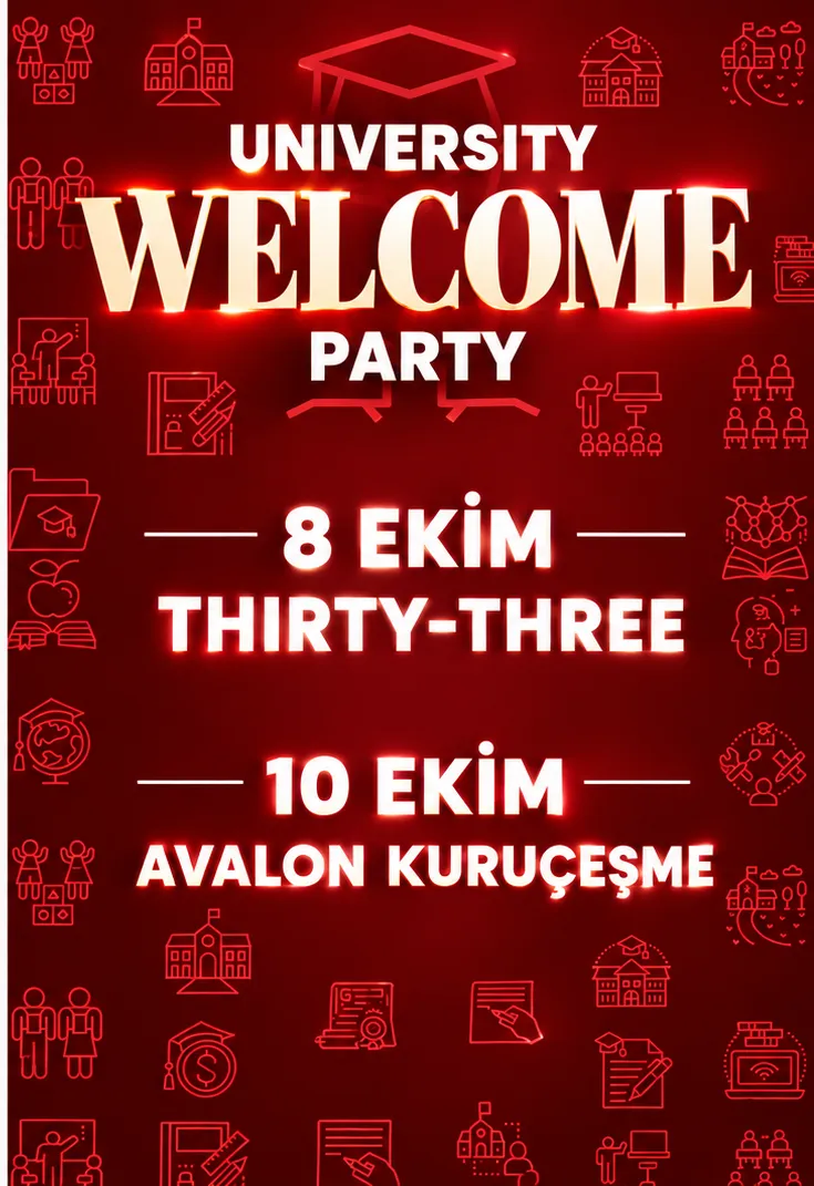 WELCOME PARTY - THIRTY THREE - AVALON KURUÇEŞME card