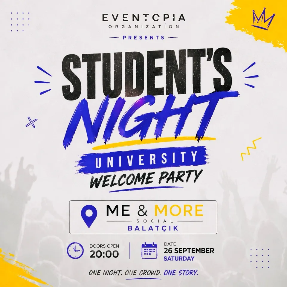 Eventopia University Welcome Party - Me More Social card