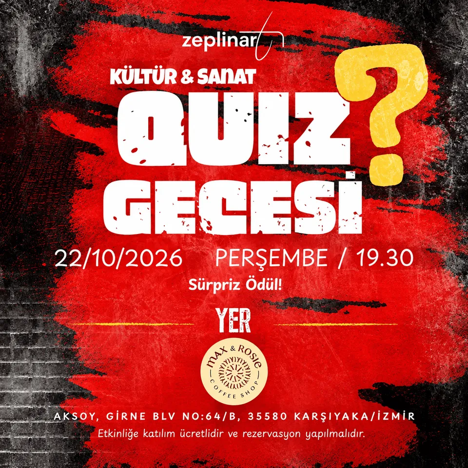 ZeplinArt Kültür & Sanat Quiz Gecesi card