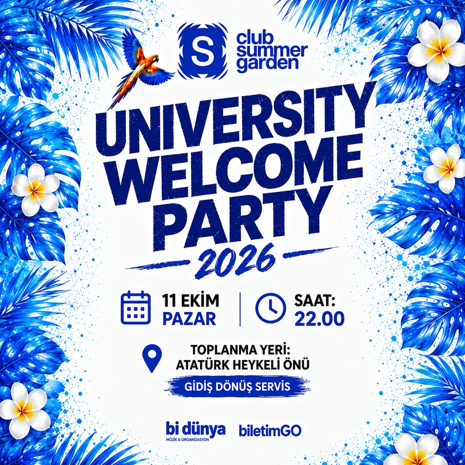 SUMMER GARDEN UNIVERSITY WELCOME PARTY card