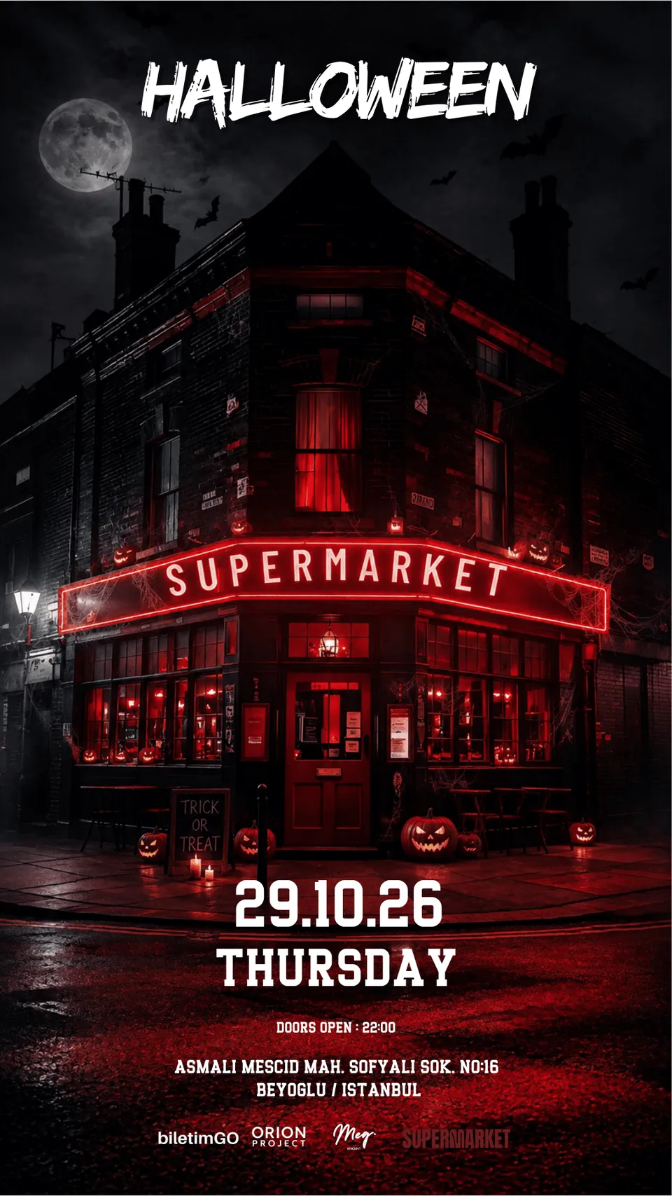 HALLOWEEN SUPERMARKET card