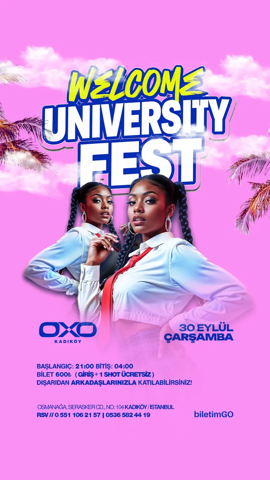 WELCOME UNIVERSITY FEST card