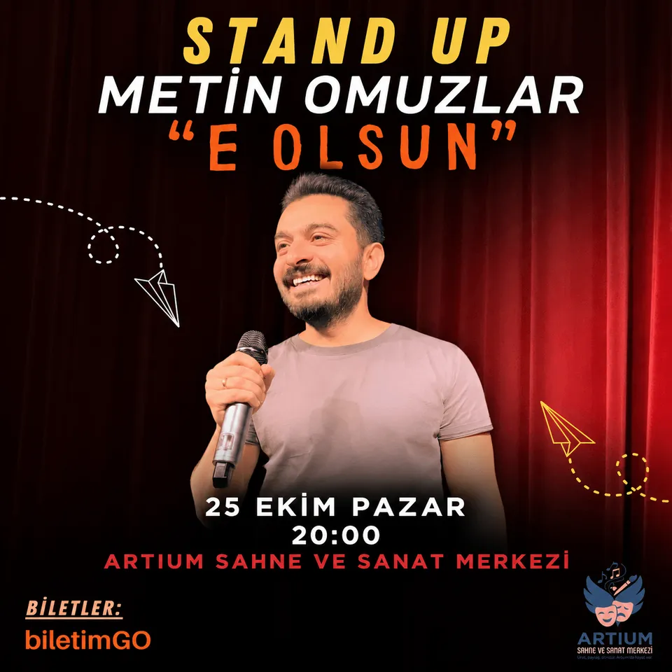 “ E OLSUN “ Metin Omuzlar Stand up card