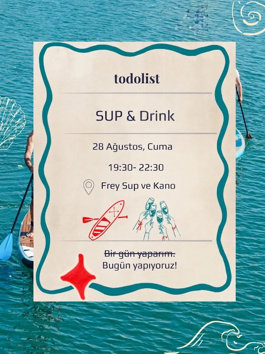SUP & Drink card