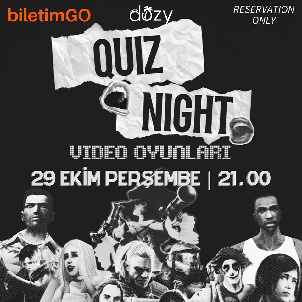 Dozy Cocktail Video Oyunları Quiz Night card