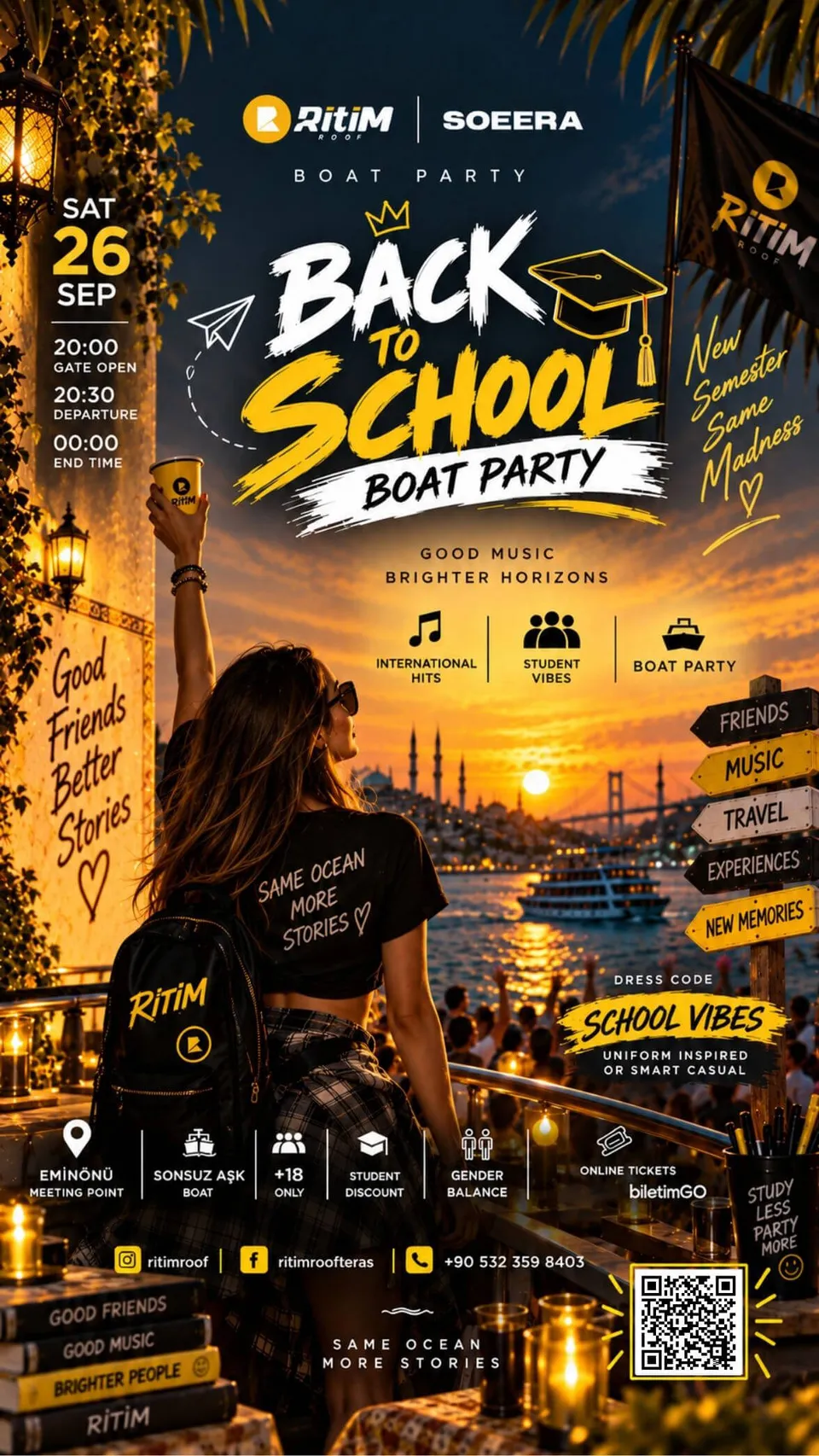 BACK TO SCHOOL | BOAT PARTY card