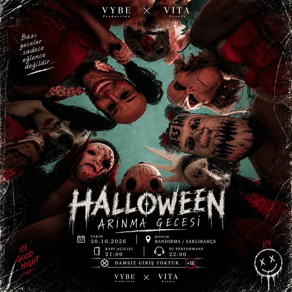 Saklıbahçe Halloween “ARINMA GECESİ” card