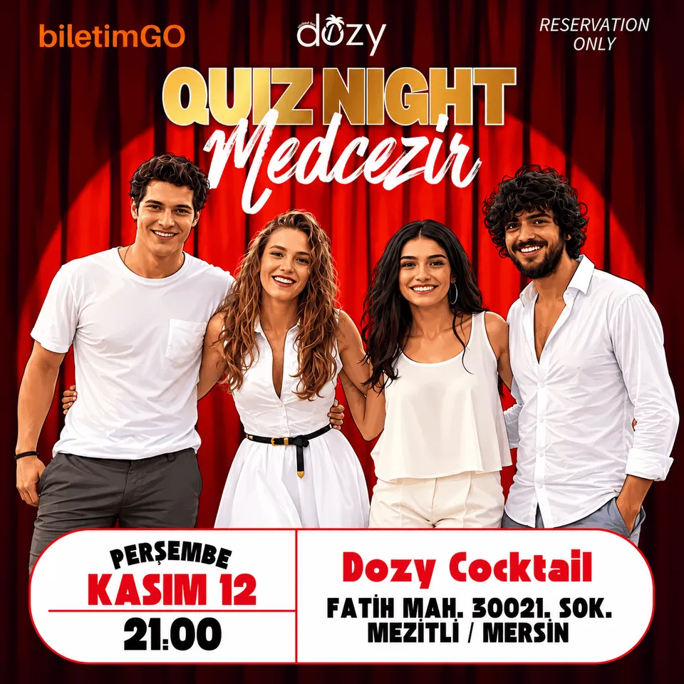 Dozy Cocktail Medcezir Quiz Night card