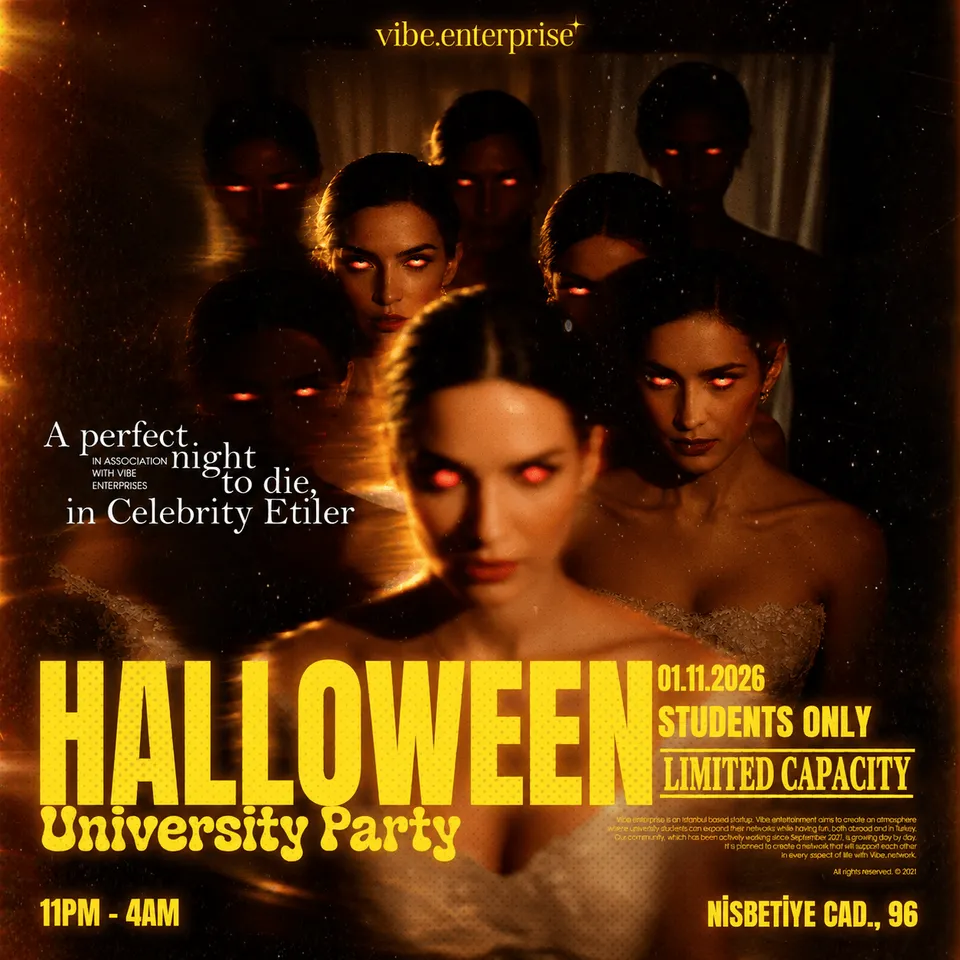 CELEBRITY UNI HALLOWEEN PARTY card