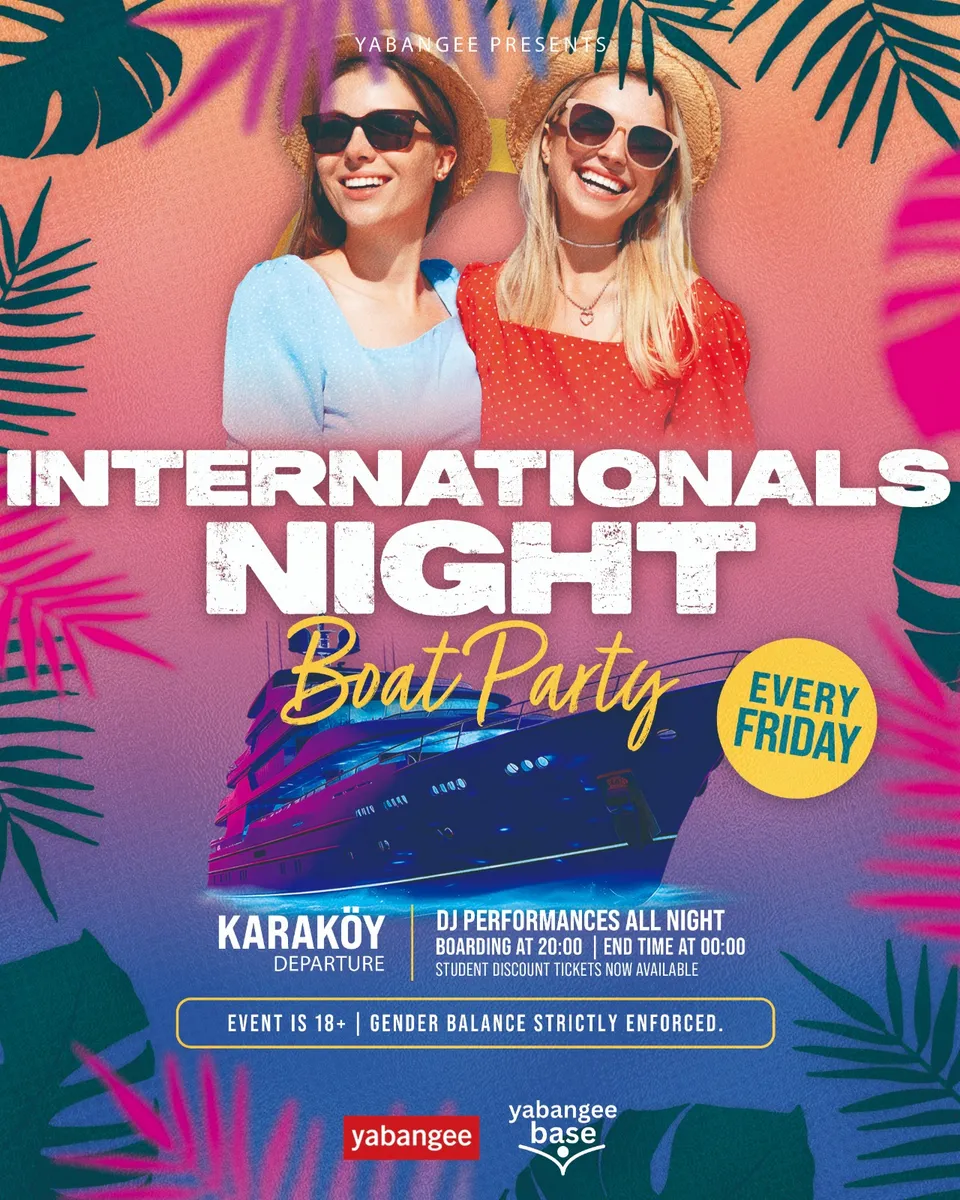 Internationals Night Boat Party card