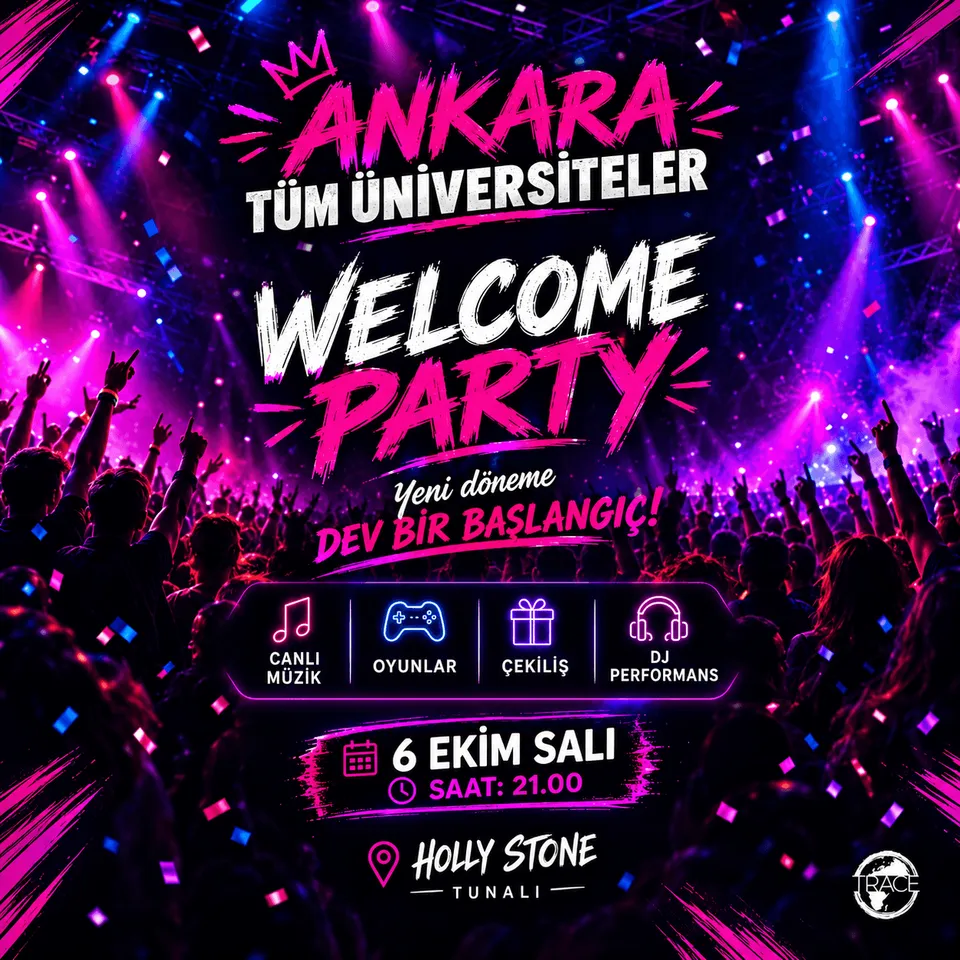 ANKARA UNIVERSTY WELCOME PARTY card