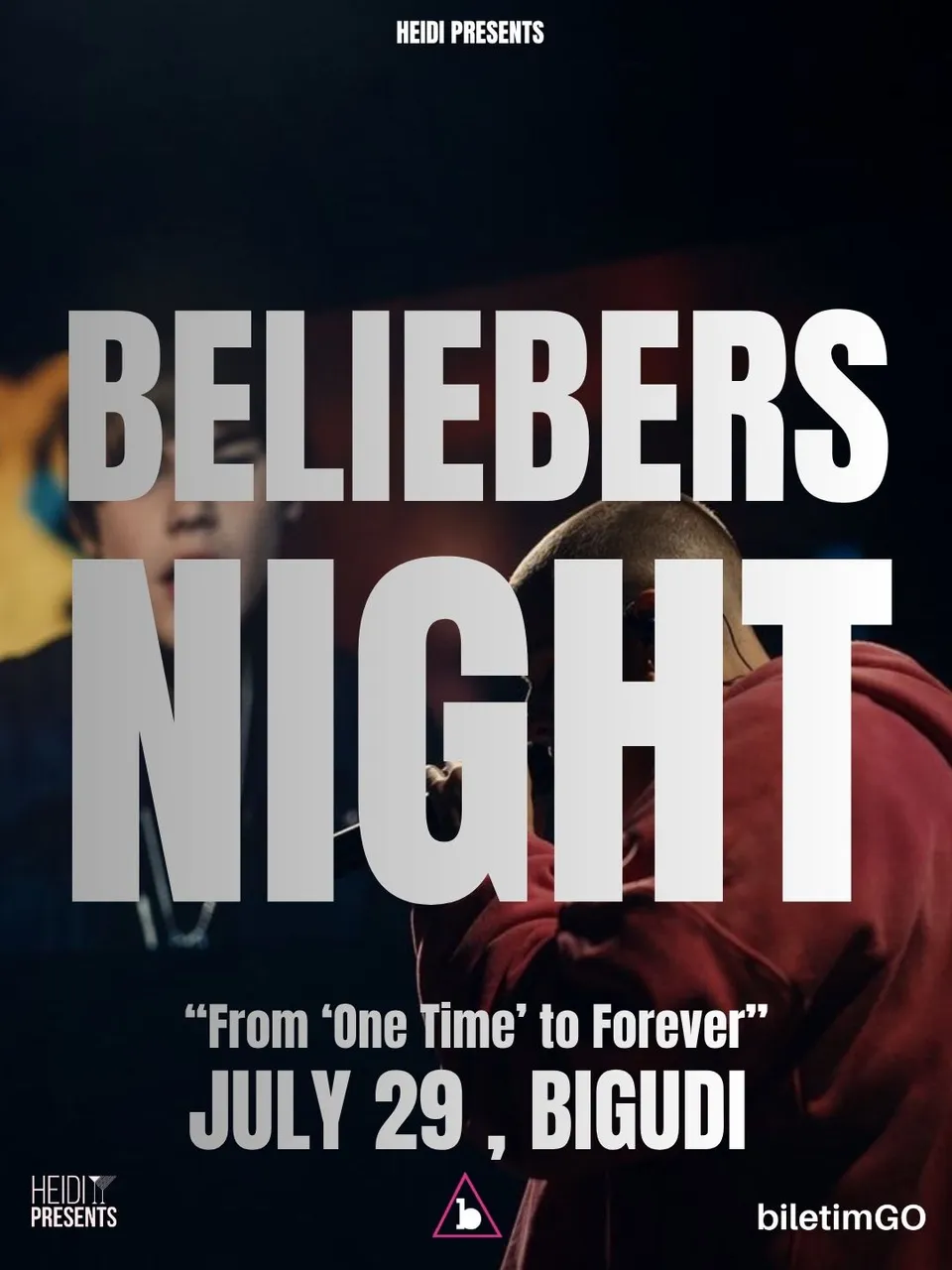 BELIEBERS NIGHT card