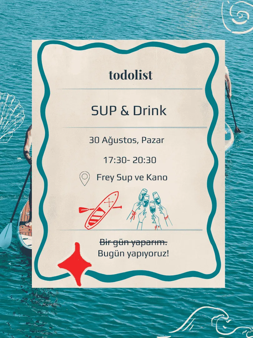 SUP & Drink card