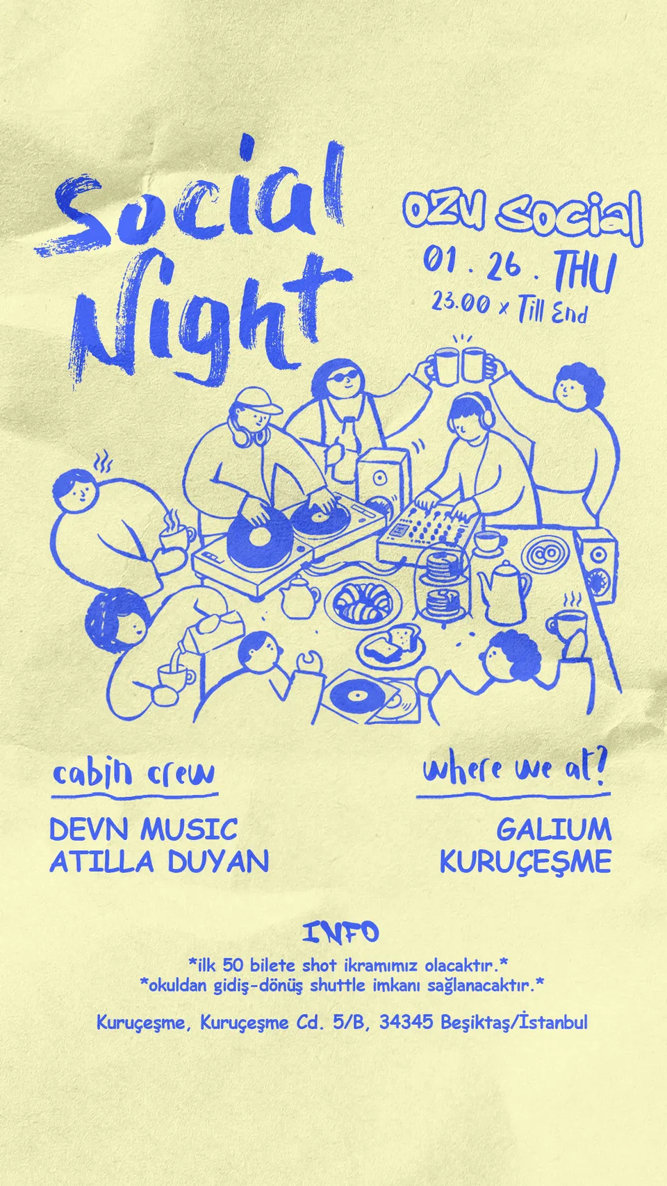 Social Night card