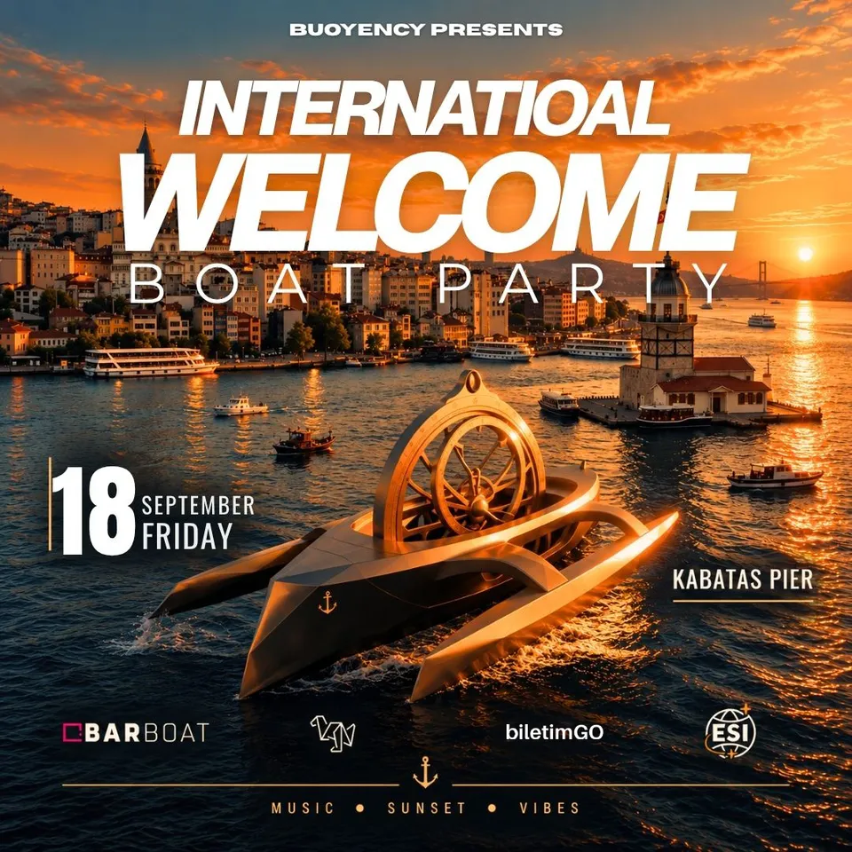 International Welcome Boat Party card