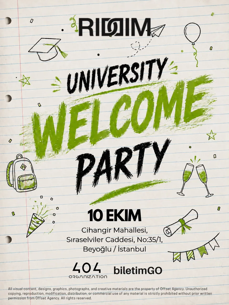 Welcome Party card