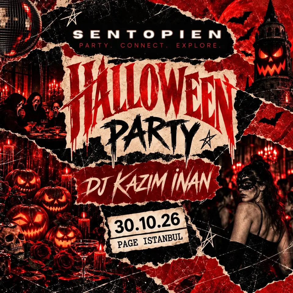 Sentopien Halloween (The Page) card