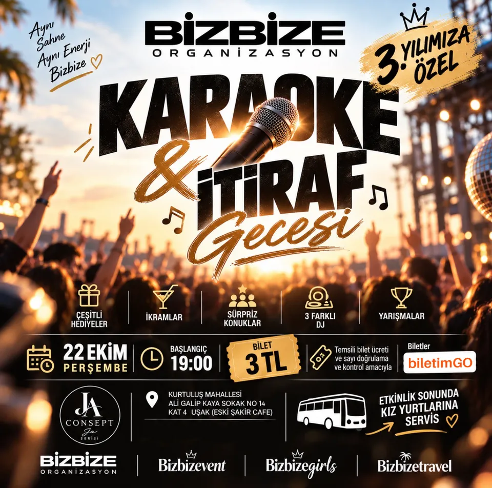 3. YILIMIZA ÖZEL KARAOKE&amp;İTİRAF GECESİ küçük resim