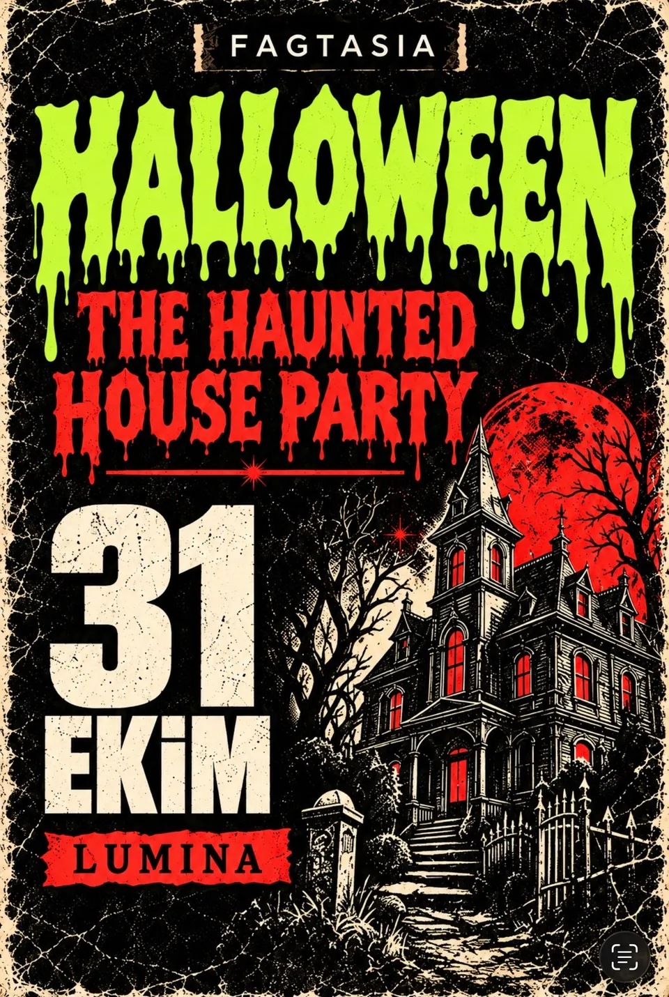 Halloween - The Haunted House Party card
