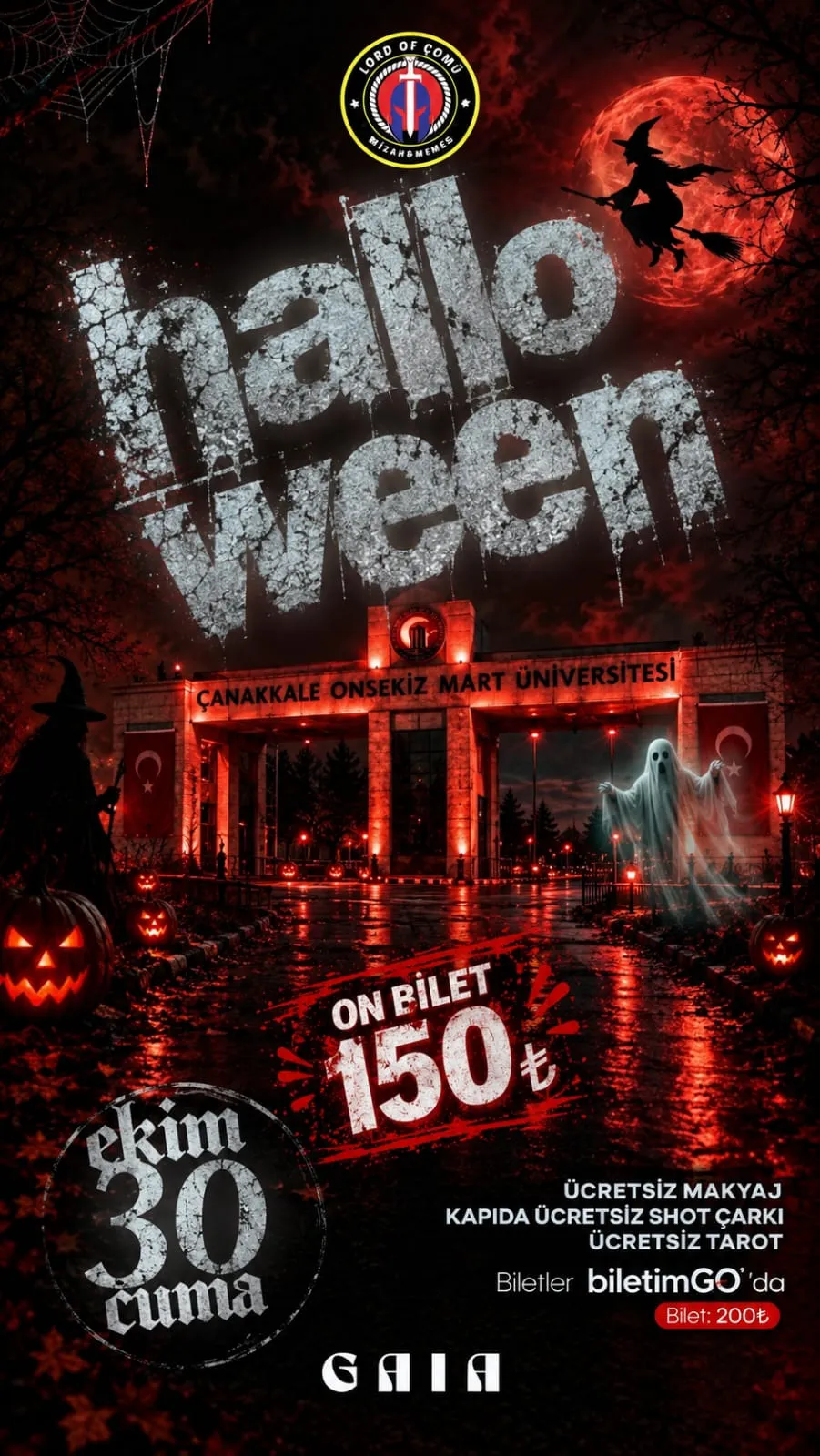 ÇOMÜ Halloween Party card