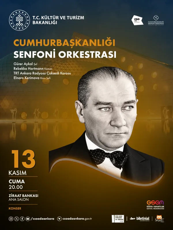 Cumhurbaşkanlığı Senfoni Orkestrası DenizBank Konserleri - Ata’ya Saygı Konseri card