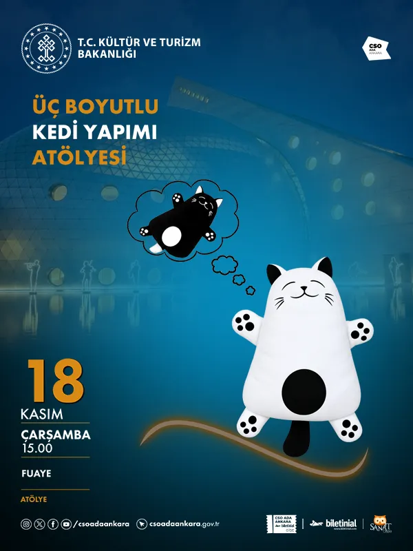 Üç Boyutlu Kedi Yapımı card