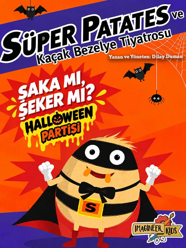 Süper Patates ve Kaçak Bezelye – Şaka mı Şeker mi? Halloween Party card