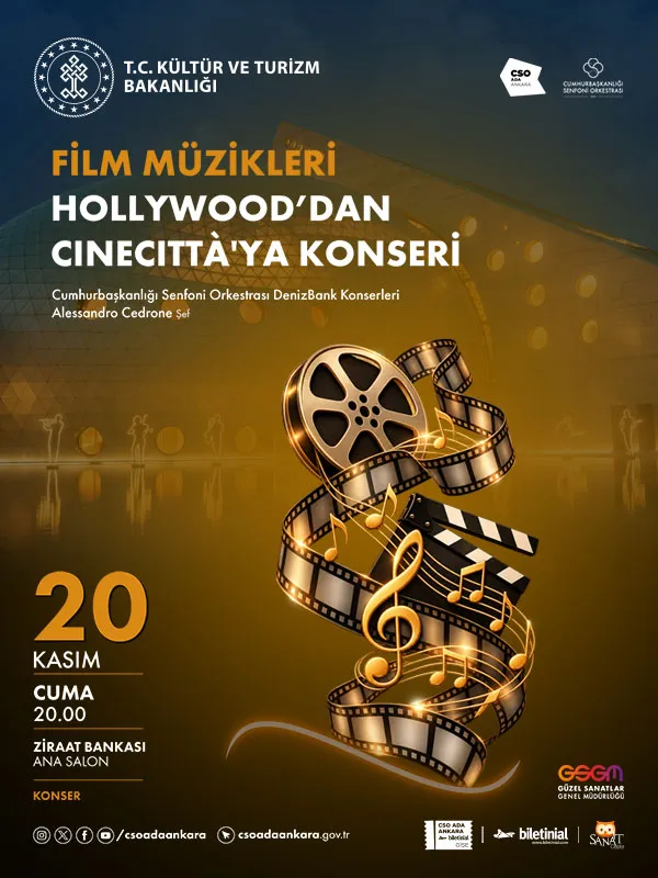Cumhurbaşkanlığı Senfoni Orkestrası DenizBank Konserleri - Film Müzikleri Hollywood’dan Cinecittà'ya card