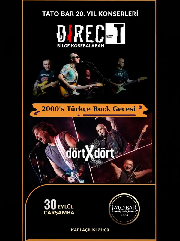 DİREC-T & dört X dört - 2000's Türkçe Rock Gecesi card