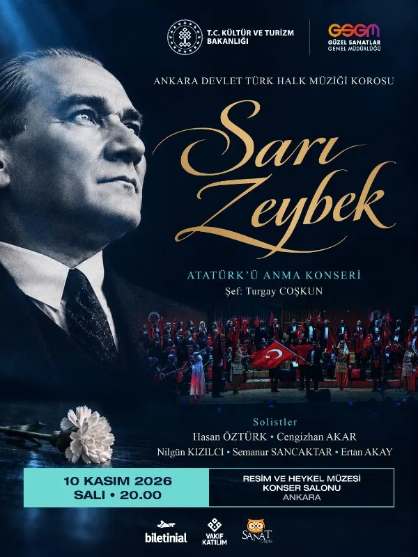 Sarı Zeybek Atatürk'ü Anma Konseri - Ankara Devlet Türk Halk Müziği Korosu card