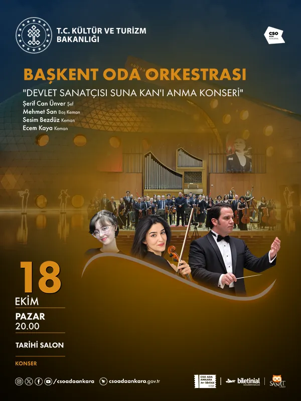 BAŞKENT ODA ORKESTRASI "Devlet Sanatçısı Suna Kan'ı Anma Konseri" thumbnail