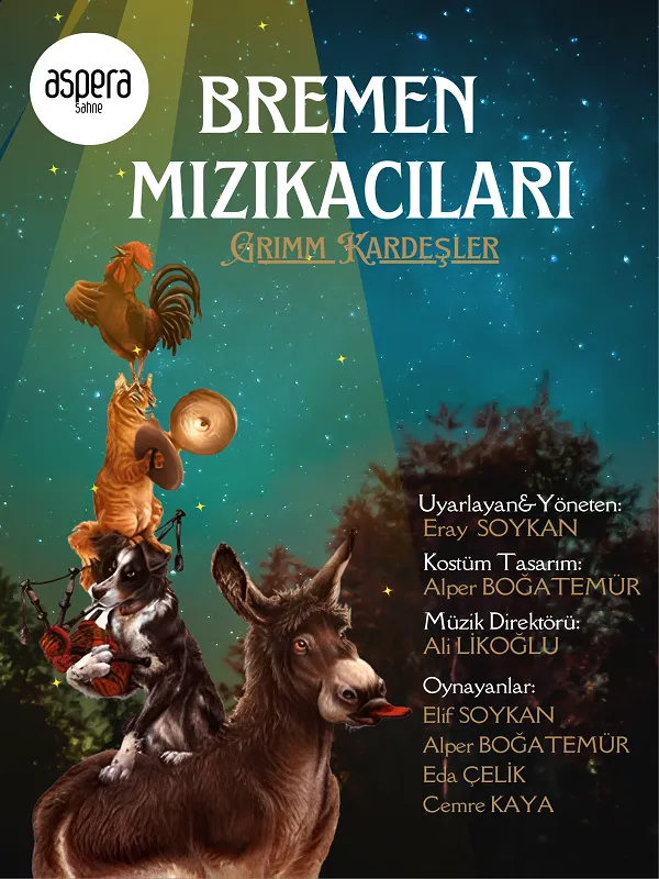 Bremen Mızıkacıları Grimm Kardeşler card