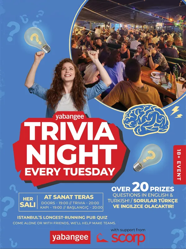 Trivia Night: Questions in English & Turkish card
