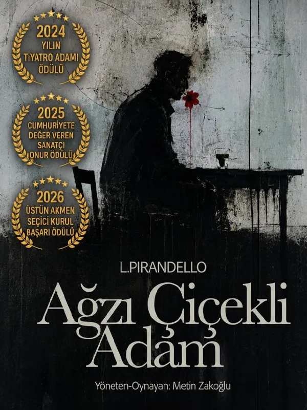 Ağzı Çiçekli Adam card