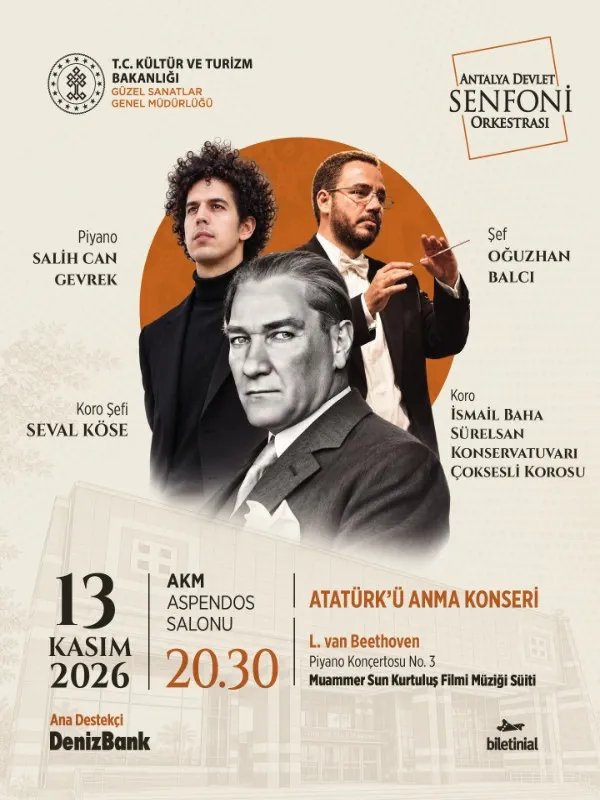 Atatürk'ü Anma Konseri - Antalya Devlet Senfoni Orkestrası thumbnail