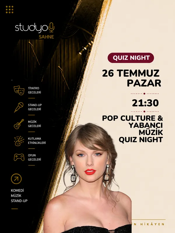Pop Culture & Yabancı Müzik Quiz Night card