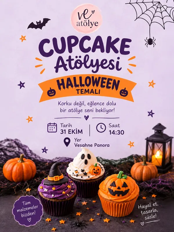 Cupcake Atölyesi  ( Hallowen Temalı ) card
