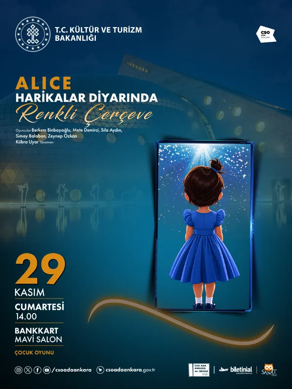 Alice Harikalar Diyarında Renkli Çerçeve küçük resim