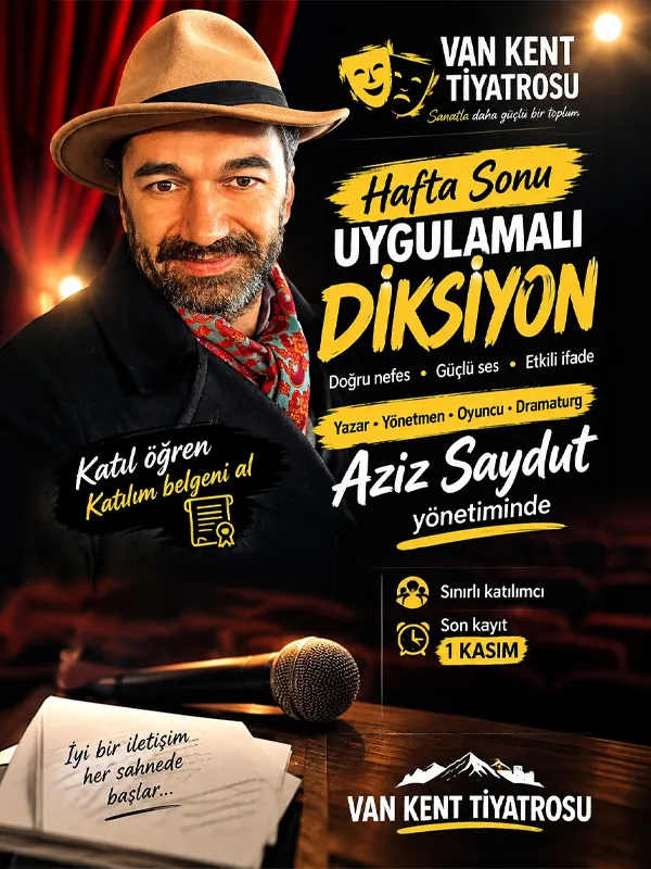 Hafta Sonu Uygulamalı Diksiyon Eğitimi thumbnail