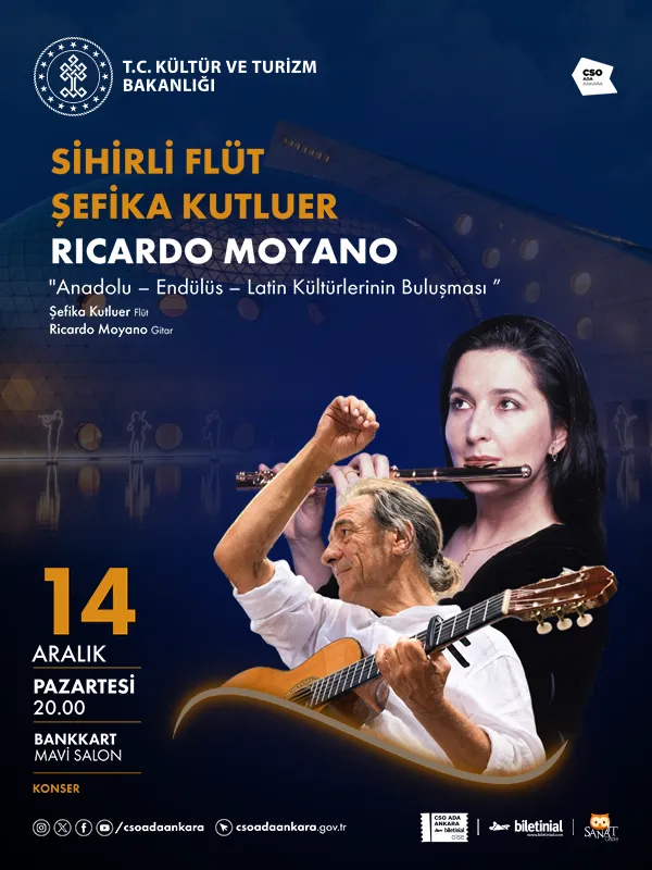 Sihirli Flüt Şefika Kutluer - Ricardo Moyano, Gitar “Anadolu – Endülüs -Latin Kültürlerinin Buluşması” 3 Coğrafya 1 Tutku thumbnail