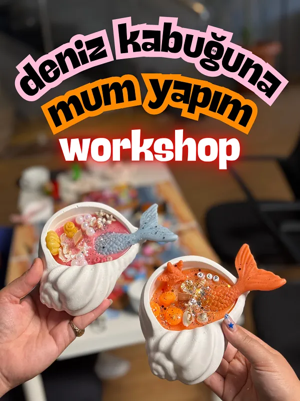 Deniz Kabuğuna Mum Workshop card