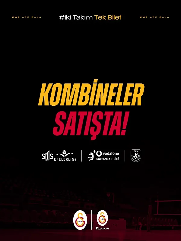 Galatasaray Voleybol Kadın-Erkek Takımları Sezonluk Bilet Satışı 2026-2027 card